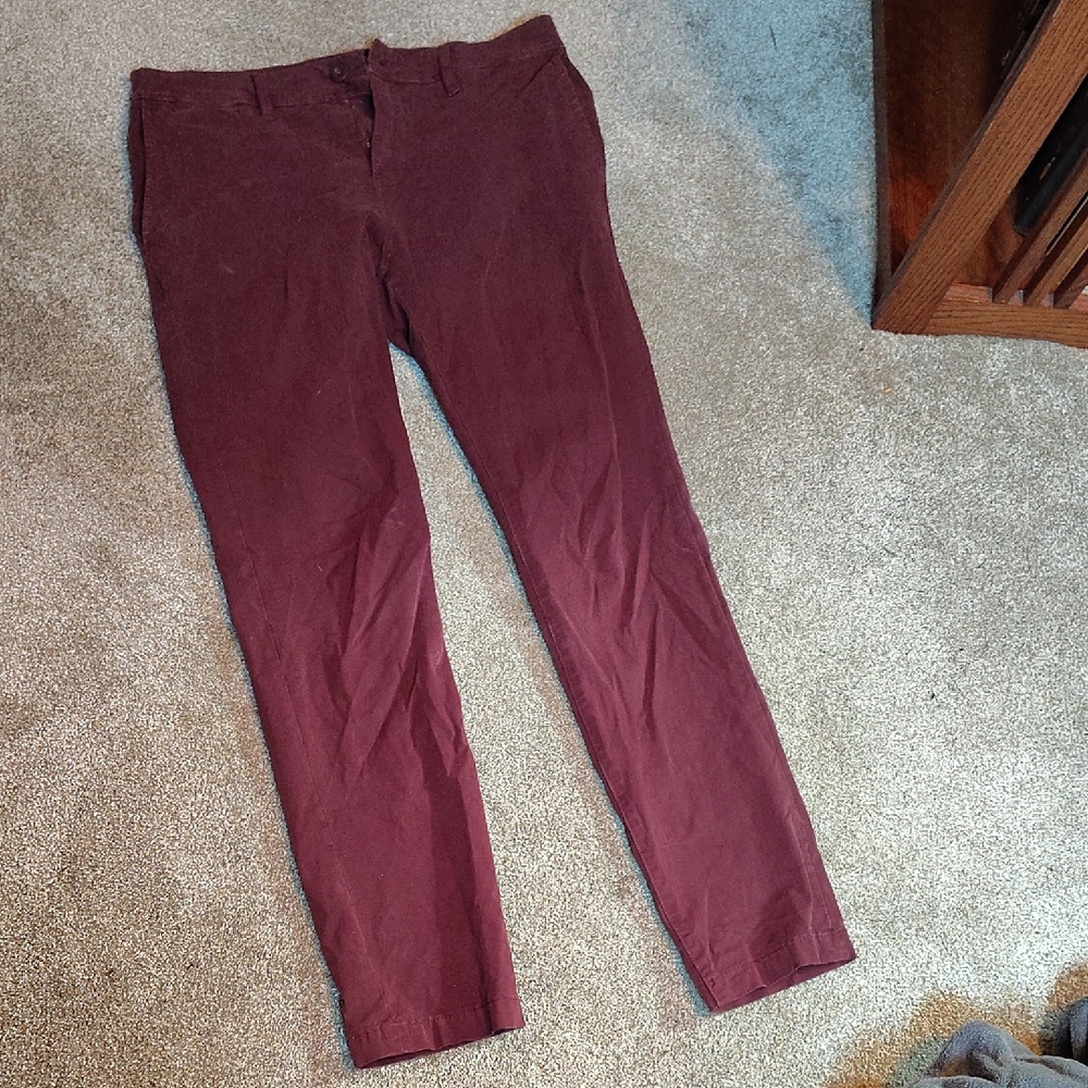 American Eagle Burgundy/Maroon Pants